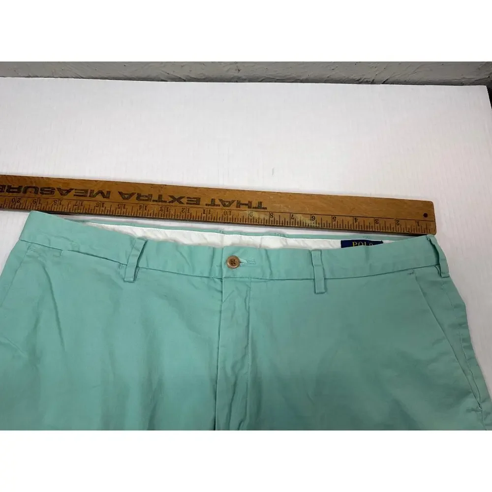 Polo Ralph Lauren Seafoam Stretch Classic Fit 9” Chino‎ Golf Shorts Mens Size 38
